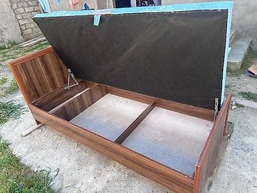 Ev üçün mebel: Təknəfərlik çarpayı, Bazalı, Matras ilə — 4