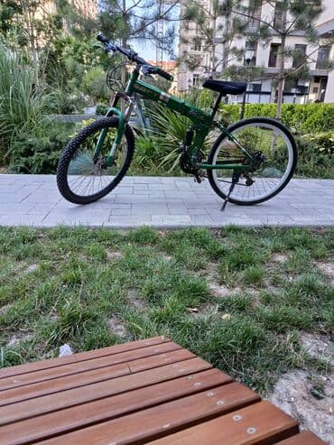 velosiped ramasi satilir: Qatlanan dağ velosipedi – yaşıl rəng - Qatlanan alüminium/korpuslu — 2