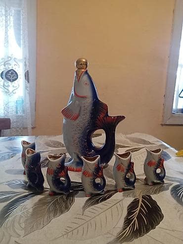 Porseleindən “balıq” formalı içki dəsti - Komplekt: 1 ədəd böyük