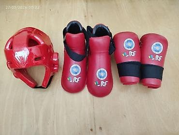 220 mator: ITF taekvondo üçün qırmızı qoruyucu dəst Məhsul tərkibi: - Başlıq — 1