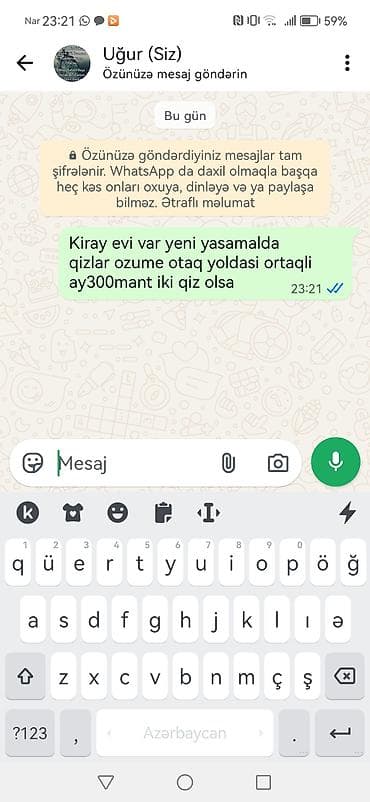 ev menzil: Mənzil kirayələyirəm — 1