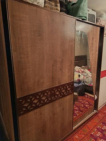 винный шкаф: 2 двери, С зеркалом, Коричневый, Другой материал, Купе, Прямой шкаф — 2