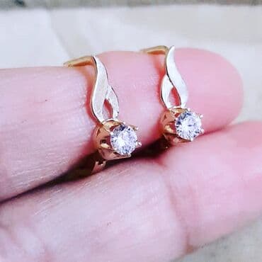 tek pencekler: Серьги, Желтое золото, 585 проба, 161 г — 1