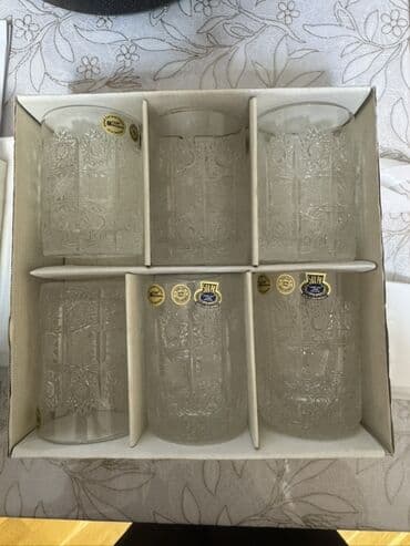 Çay dəsti, Xrustal, Bohemia, 12 nəfərlik, Çexiya