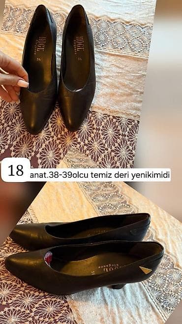 tufliler: Qadın ayaqqabısı – HÖGL Elegance - Material: təmiz dəri - Rəng: qara - — 1