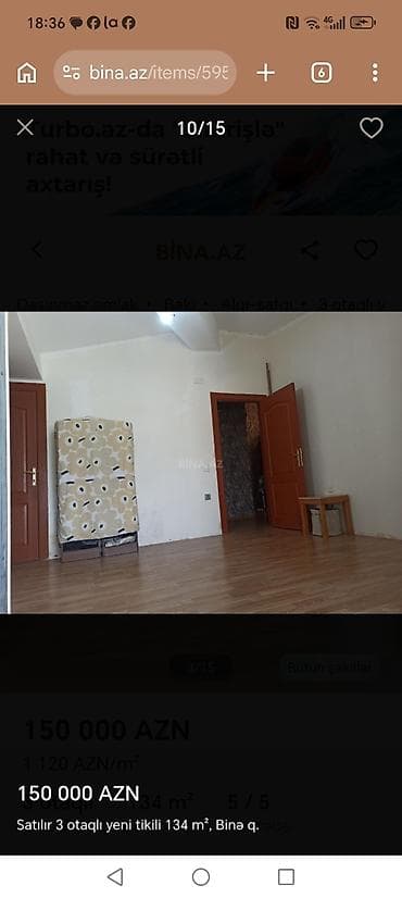 binə qəsəbəsində evlərin satışı: 3 otaqlı, Yeni tikili, 134 kv. m — 10