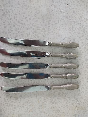 Столовые приборы: Antik gümüş picaq yaxşı vezyetde her birinin qiyməti 50 azn — 3