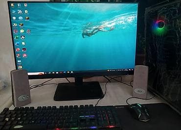 Masaüstü kompüterlər və iş stansiyaları: ●CPU: İ5-9400F ~2.90Ghz ●RAM: 16GB DDR4 3200 ●SSD: 128GB ●HHD: 1TB — 1