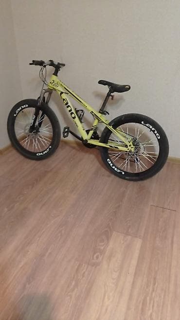 Dağ velosipedi – Lano markası, sarı-qara dizayn. normal vəziyyətdədi