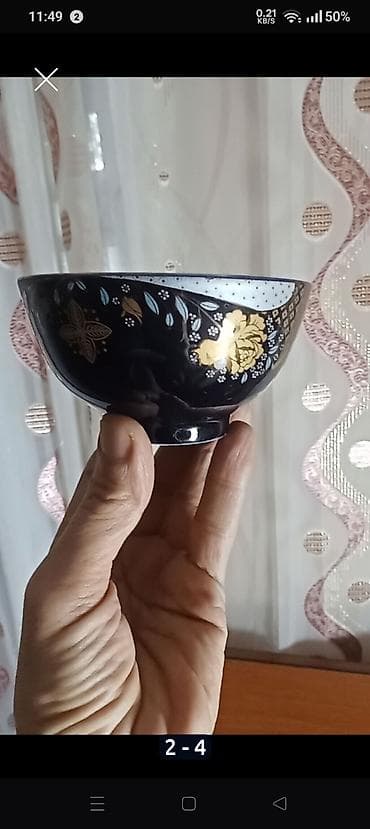 yeni il sufrəsi: Nahar dəsti, rəng - Göy, Kobalt, Bohemia, 12 nəfərlik, Çexiya — 5