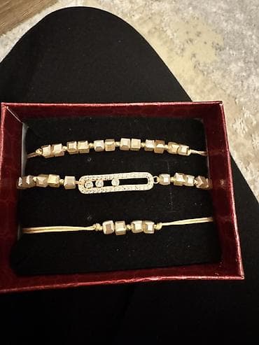 qizil muncuqlar: Bilərzik, Ganezzi, Sarı qızıl, 585 Əyar, 1 g, Ünvandan götürmə, Pulsuz çatdırılma — 2