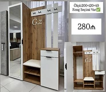 mebel dəsti: Mebel dəsti – funksional şkaflar və iki mərtəbəli çarpayı - Dolab 6 — 6