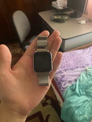 зарядка android: Смарт часы, Сенсорный экран, цвет - Серебристый — 1