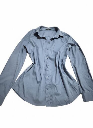 3 duymə koynək: Qadın köynəyi – Zero brendi - Rəng: mavi - Model: klassik uzunqol — 1