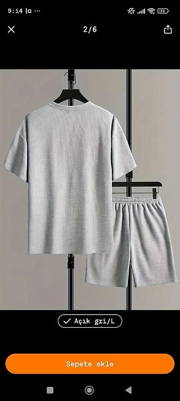 dirsekde olan qara lekeler: Məhsul: Kişi üçün 2 hissəli dəst – t‑shirt və şort Rəng: Açıq boz — 3