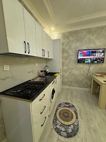 gence sevinc qesebesi: 1 otaqlı mənzil – studiya tipli zal+mətbəx və ayrıca yataq otağı — 2
