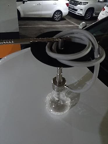 stol ustu qelyan: Metall nargilə (şəxsi, az istifadə edilmiş) - Material: paslanmayan — 2