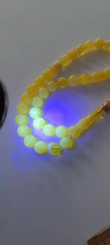 ebanit tesbeh: 1-ci sort Kral kəhrəbası.100% təbii,bütöv daş Baltik kəhrəbasından — 7