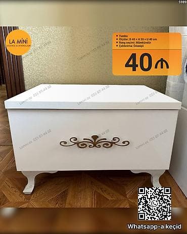 Tumba – LA MİNİ - Ölçülər: D 40 × H 30 × U 40 sm - Rəng seçimi