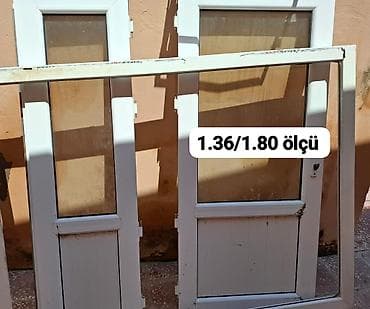 40x40 pencere: PVC qapı-pəncərə dəsti - Material: ağ PVC profil - Komplekt: bir ədəd — 1