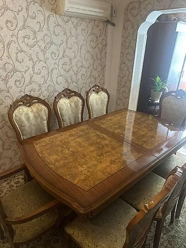 stol stul metbex ucun: Klassik üslubda qonaq otağı mebel dəsti Tərkibi: - Böyük — 7