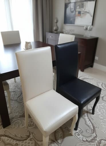 Qonaq otağı üçün, İşlənmiş, Qatlanmayan, rəng - Qara Stul