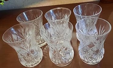 6 ədəd xrustal armudu stəkan