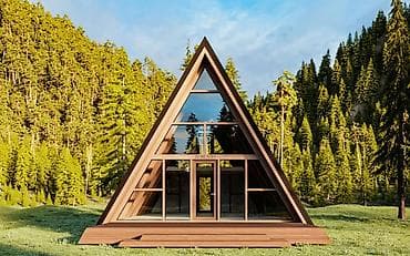 A-frame üslubunda müasir şəlalə/bağ evi layihəsi təqdim olunur