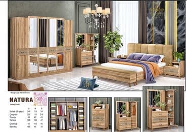 угловая тумба: Двуспальная кровать, 2 тумбы, Турция, Новый — 1