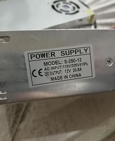 dc motor: Məhsul: AC-DC S-250-12 qoltuq tipli güc mənbələri (12V) 3 ədəd var 1 — 4