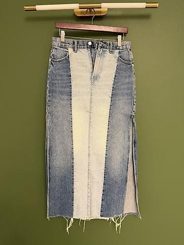 qadın gödəkcələri: Məhsul: Denim midi ətək Alish qiymeti: 89 AZN YENI! - Model: Panel — 2
