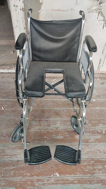 əlil arabasi: Köməkçi tualet funksiyalı əlil arabası - Metal xromlaşdırılmış karkas — 4