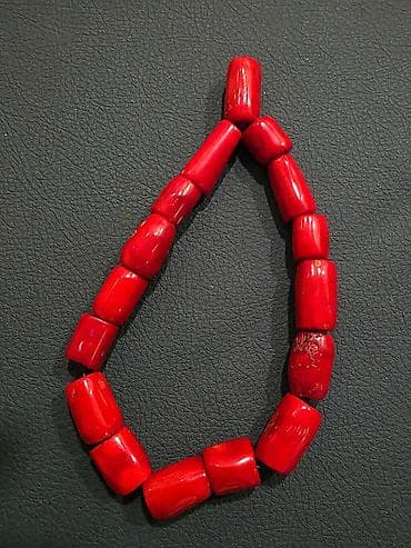 Muncuqlar: Mərcan (qırmızı təbii mərcan) muncuq dəsti qiymət endirildi.ZƏNG EDİN — 3