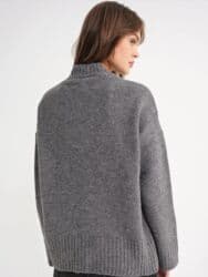 qadın üçün klassik sviterlər: Yeni boz rəngli, V yaxa jaket/kardiqan (Böyük ölçü) ​​Bütün növ — 3