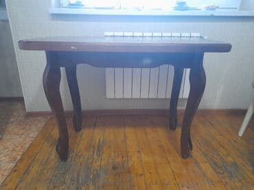 деревянный стол на кухню: Классический стол, Нераскладной, Дерево, Прямоугольный стол — 1