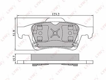 LYNXauto Ön Əyləc Bəndi (Naklatka) BD-6302 FORD, NISSAN, RENAULT — 2
