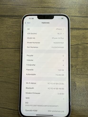 irşad telecom iphone 7: IPhone 14 Plus, 128 GB, Deep Purple, Zəmanət — 5