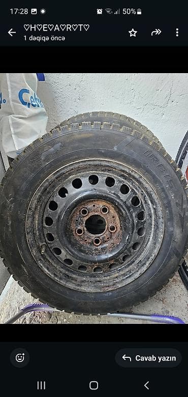 16 liq disk teker: Kama “IRBIS” qış şinləri və dəmir disklər komplekti - Ölçü: 195/65 — 4