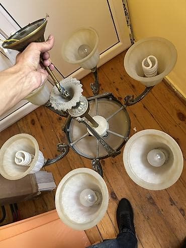 asma tavan: Çılçıraq, 5 lampa, Metal — 3