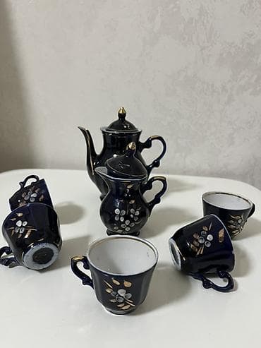 bitkilər üçün dərmanlar: Qəhvə dəsti, Farfor, 6 nəfərlik — 3