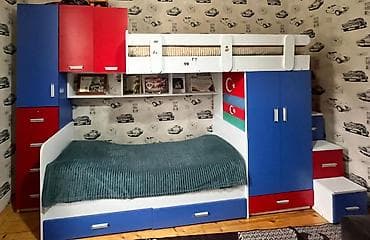 Qiymət 300azn.Uşaq otağı mebeli ela veziyyetde. Her iki yatağın — 1