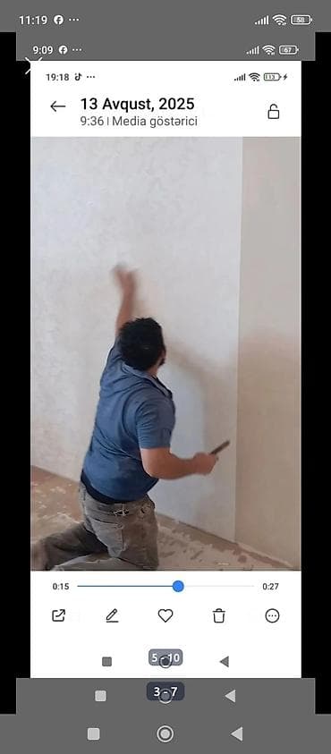 Elektrik işləri: Aboy ustası malyar ustası emusiya ustası şpoklyovka ustası paduqa — 2