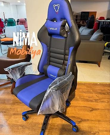 masa ofis: Yeni, Təkərli, Qolları tənzimlənir, Dəri — 10