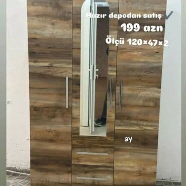 paltar işkafı: Yeni, Açılan, 3 qapılı Düz dolab, Qarderob, paltar dolabı, Azərbaycan — 2