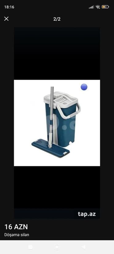 набор для рисования в баку: Evdə təmizliyi asanlaşdırmaq üçün nəzərdə tutulmuş mop və vedrə dəsti — 2