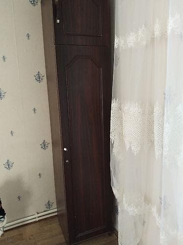 kohnə şkaf: 1 qapı, Qəhvəyi, Taxta, Açılan, Düz dolab — 3