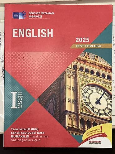 İngilis dili Testlər 11-ci sinif, DİM, 1-ci hissə