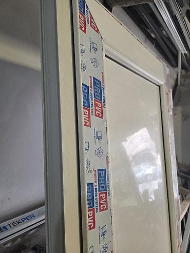 Siyirmə qapılar: PVC qapı – ağ rəng, panel tipli - Material: PVC profil (üzərində — 2