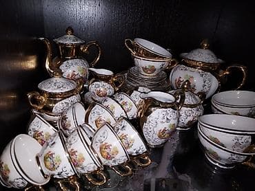 Çay dəsti, rəng - Ağ, Farfor