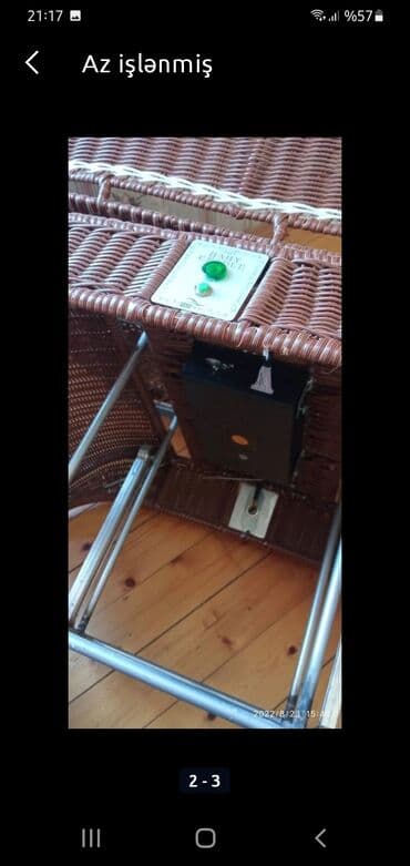 Təcili satılır. Elektrikli özü yellənən beşik. baha alınıb. çox az — 2